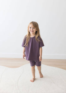 T-Shirt & Short Set | Elderberry