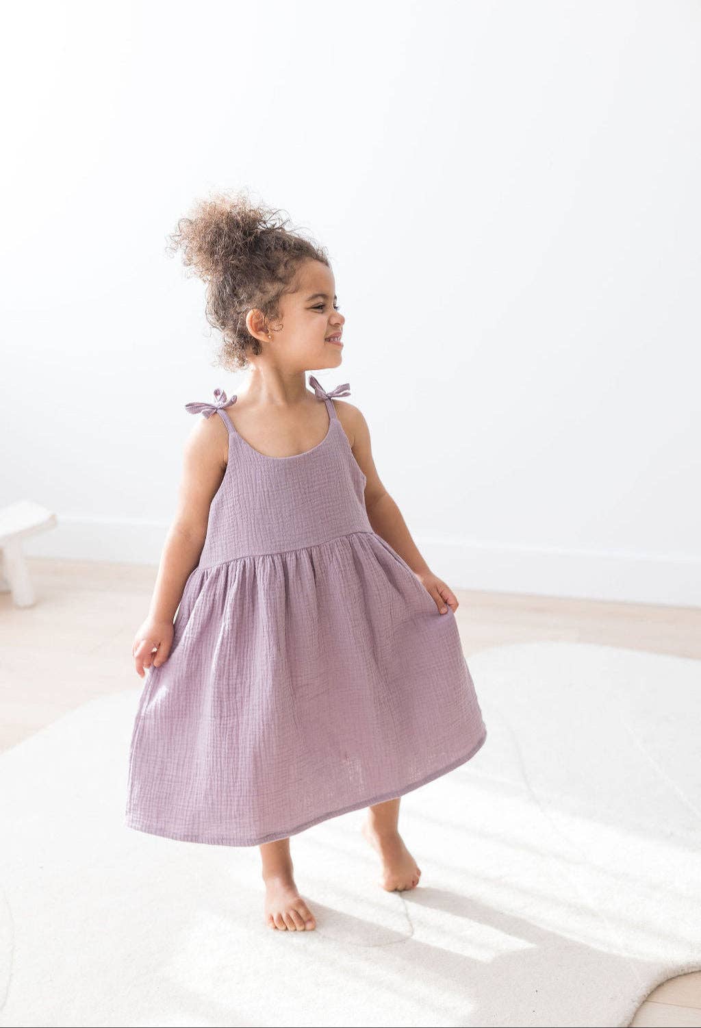 Sleeveless Bow Strap Dress | Lilac