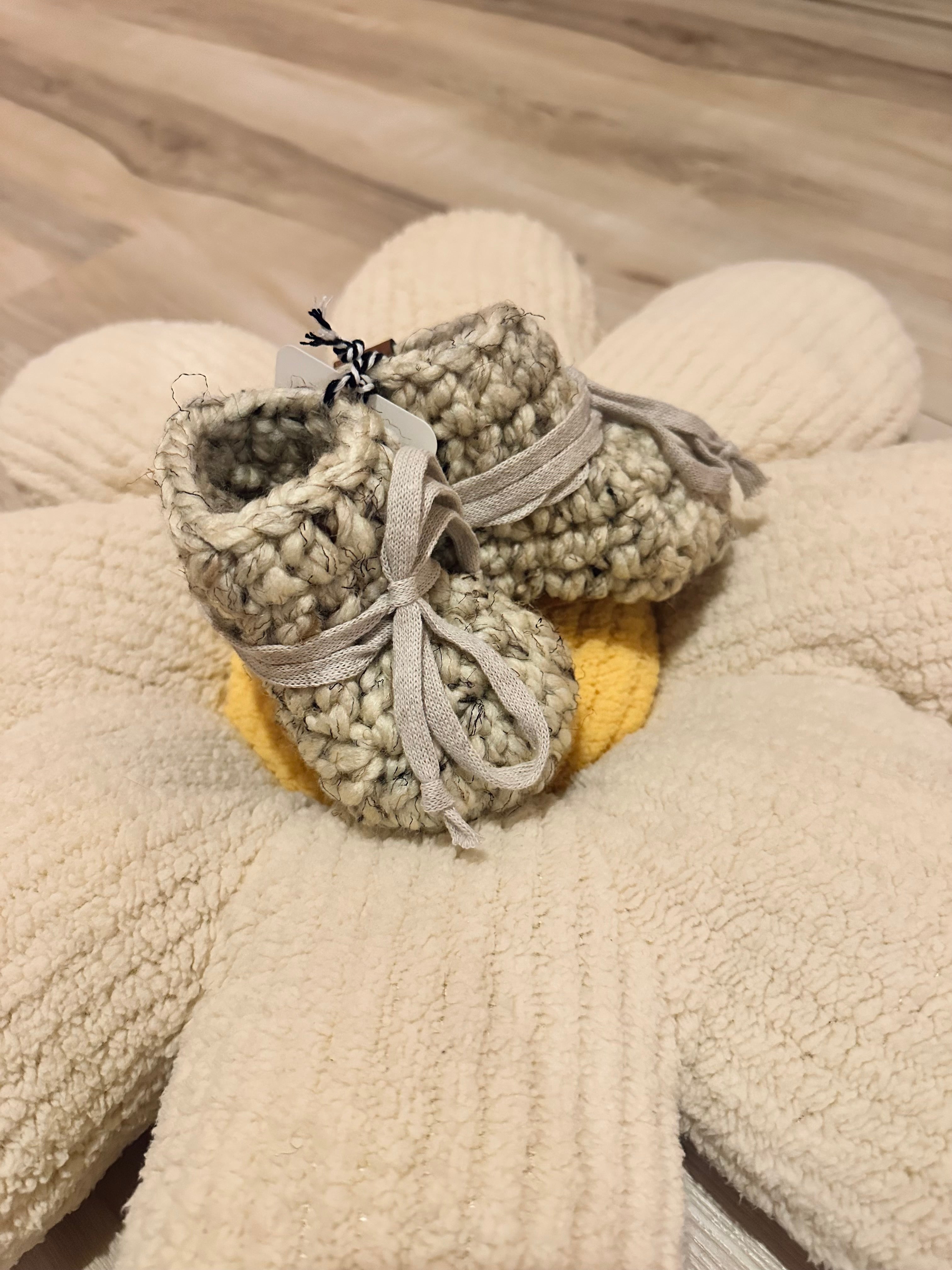 knitted baby booties