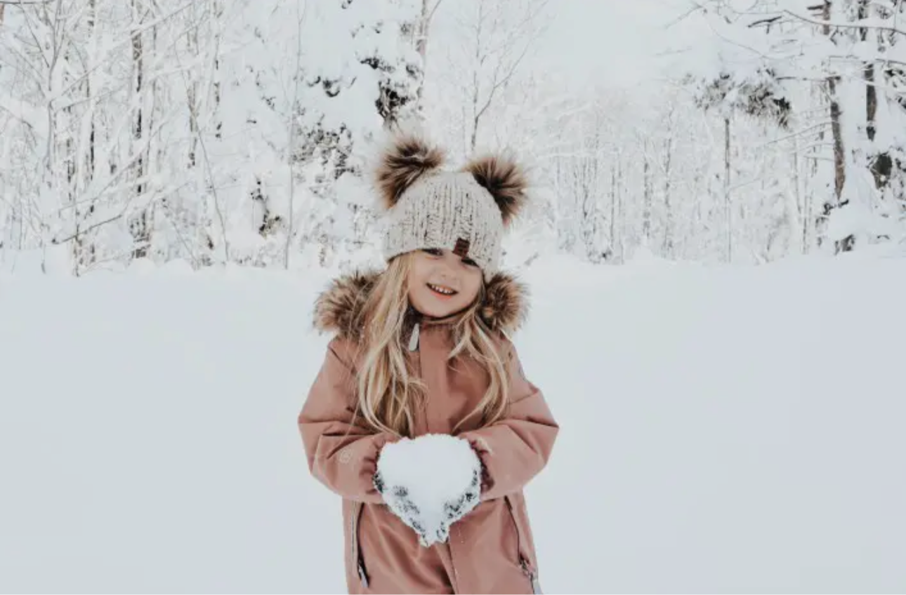 double pom pom knit hat