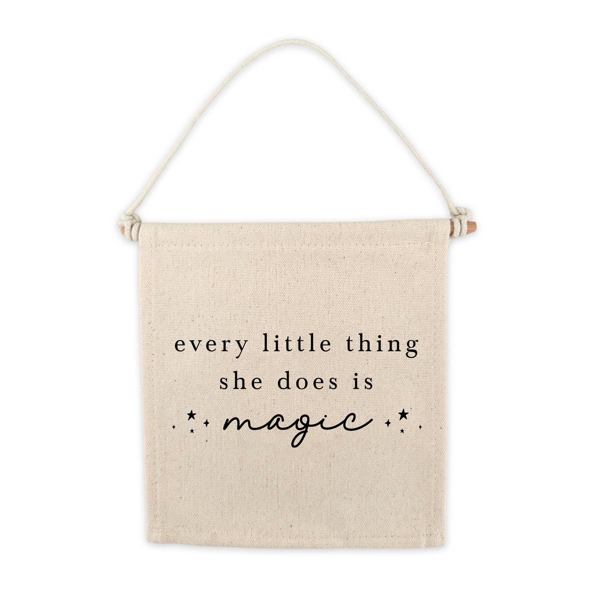every little thing she does is magic canvas sign