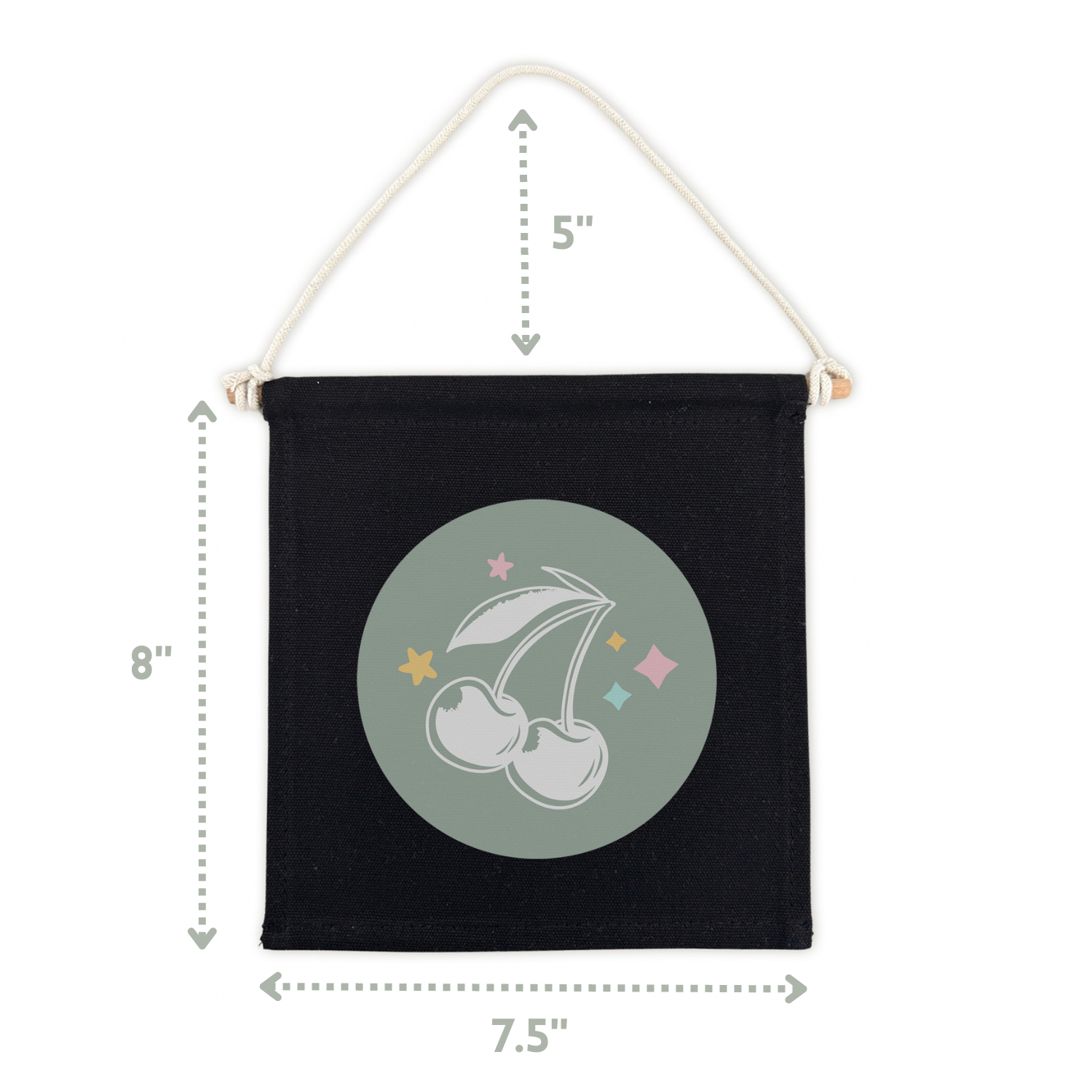 Rad Little Dude (Black) Canvas Hang Sign - Boys Canvas Banne