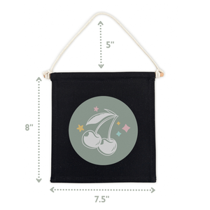 Rad Little Dude (Black) Canvas Hang Sign - Boys Canvas Banne