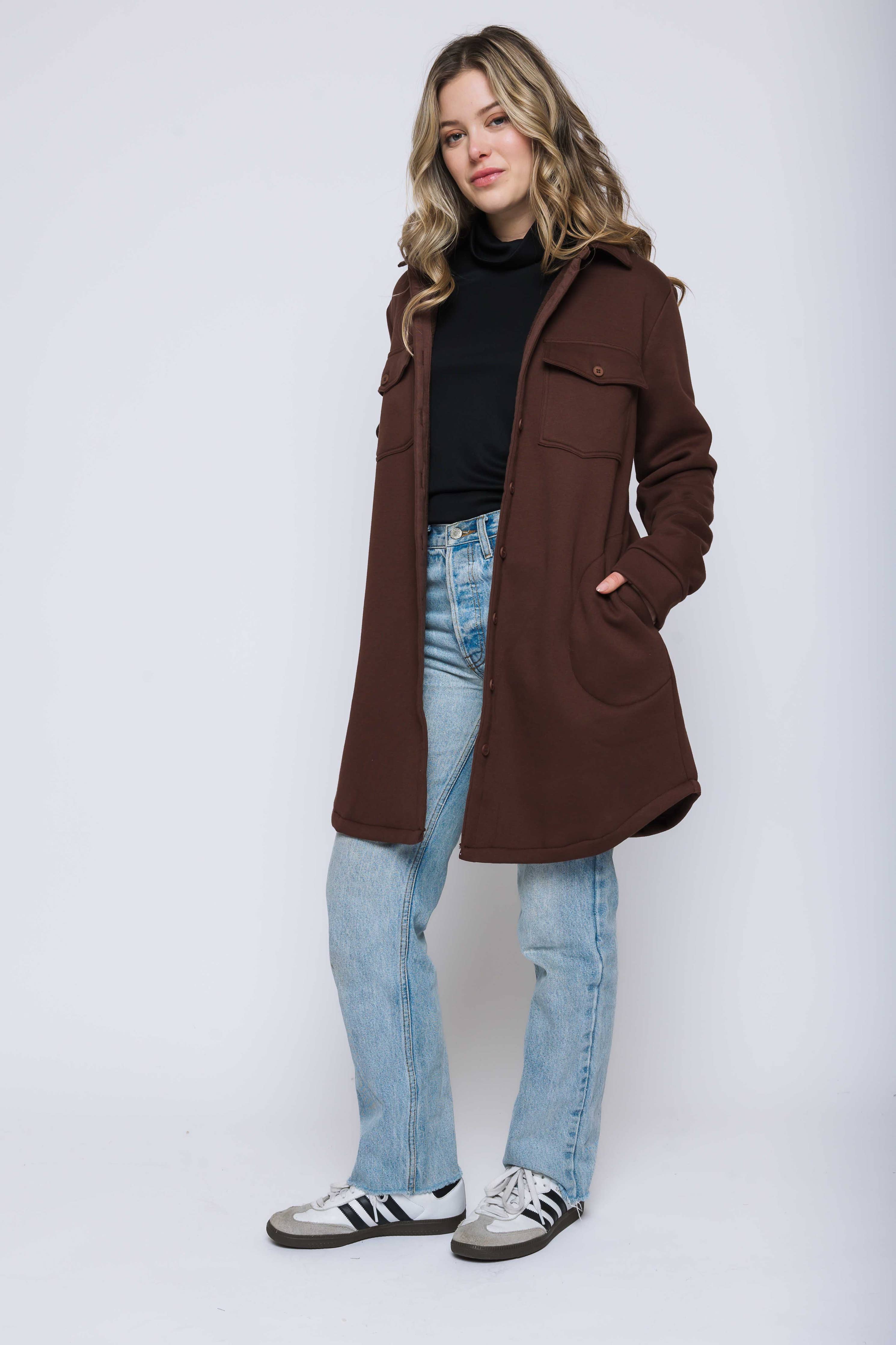 Jackie Sherpa Button Up